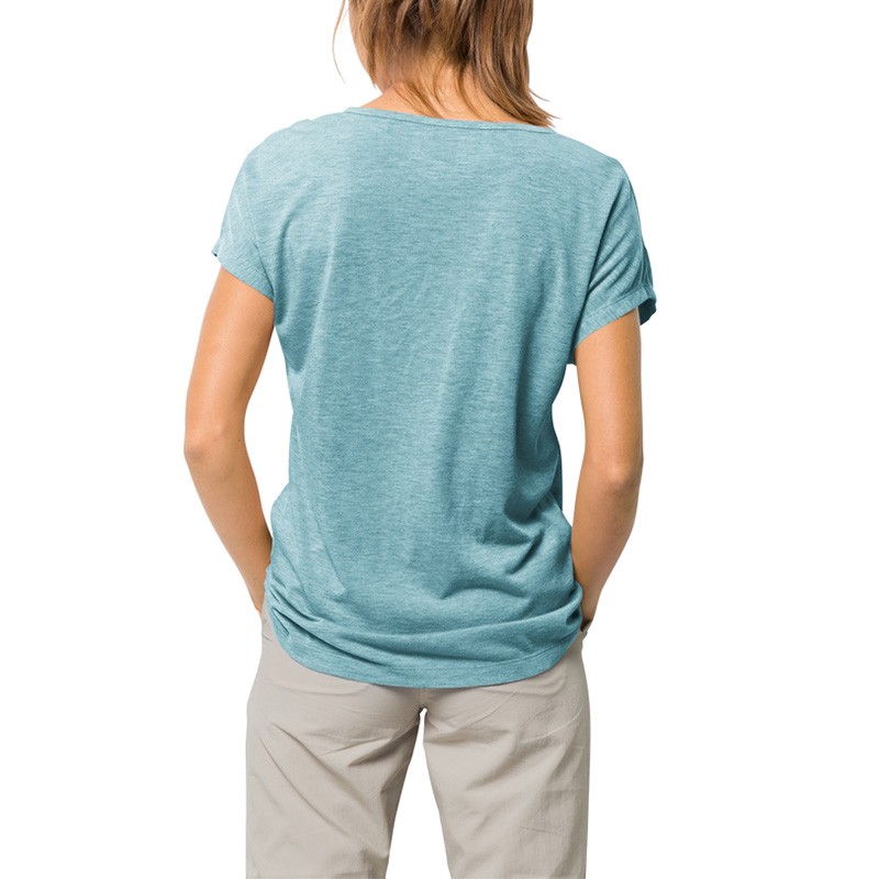 Футболка женская Jack Wolfskin голубая 1806072-4010 изображение 1