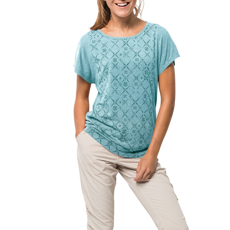 Футболка жіноча Jack Wolfskin Moro Maori T блакитна 1806072-4010 изображение 3