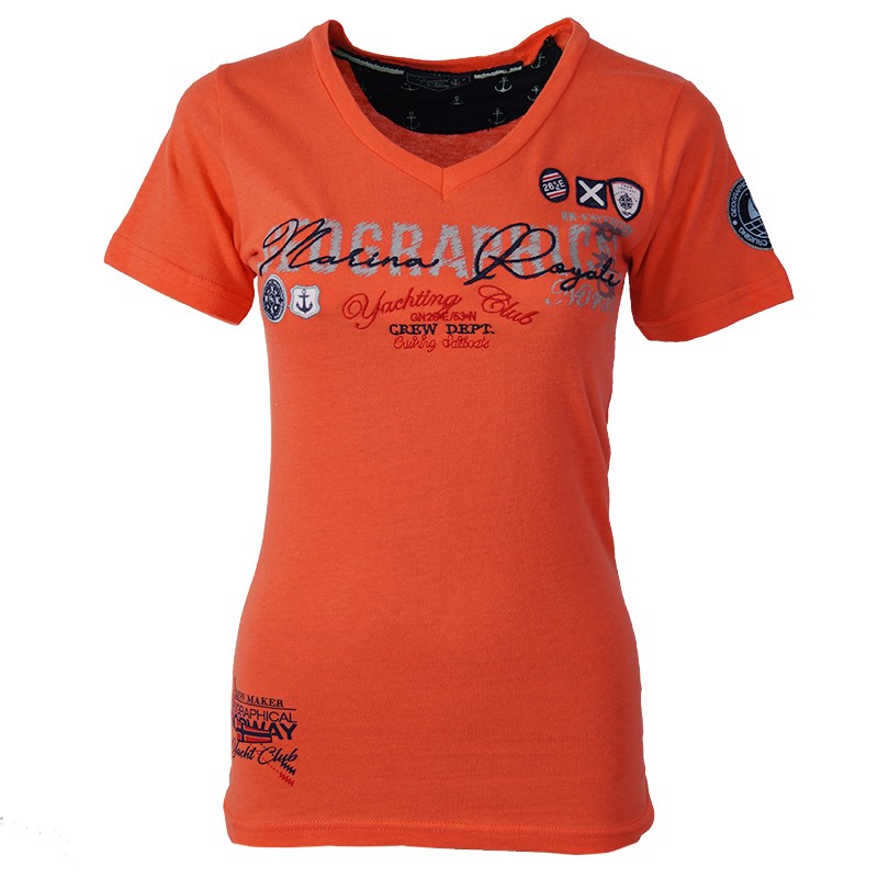 Футболка женская Geographical Norway оранжевая SQ642F-800 изображение 1