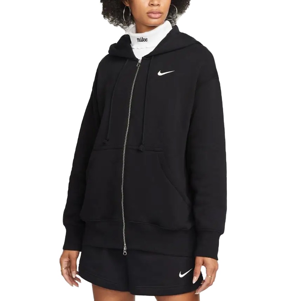 Толстовка жіноча Nike W NSW STYLE FLC FZ HOODIE OS чорна DQ5758-010 изображение 1