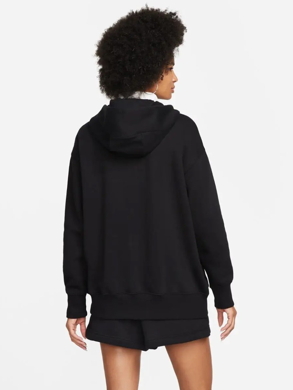 Толстовка жіноча Nike W NSW STYLE FLC FZ HOODIE OS чорна DQ5758-010 — фото 3