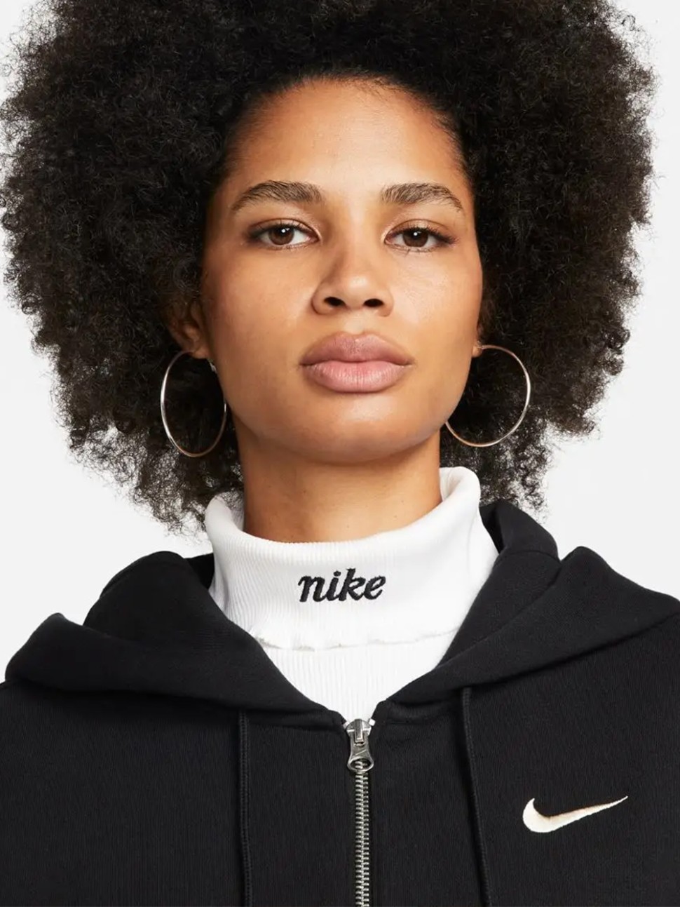 Толстовка жіноча Nike W NSW STYLE FLC FZ HOODIE OS чорна DQ5758-010 — фото 4