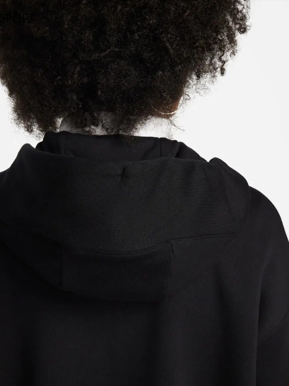 Толстовка жіноча Nike W NSW STYLE FLC FZ HOODIE OS чорна DQ5758-010 — фото 6