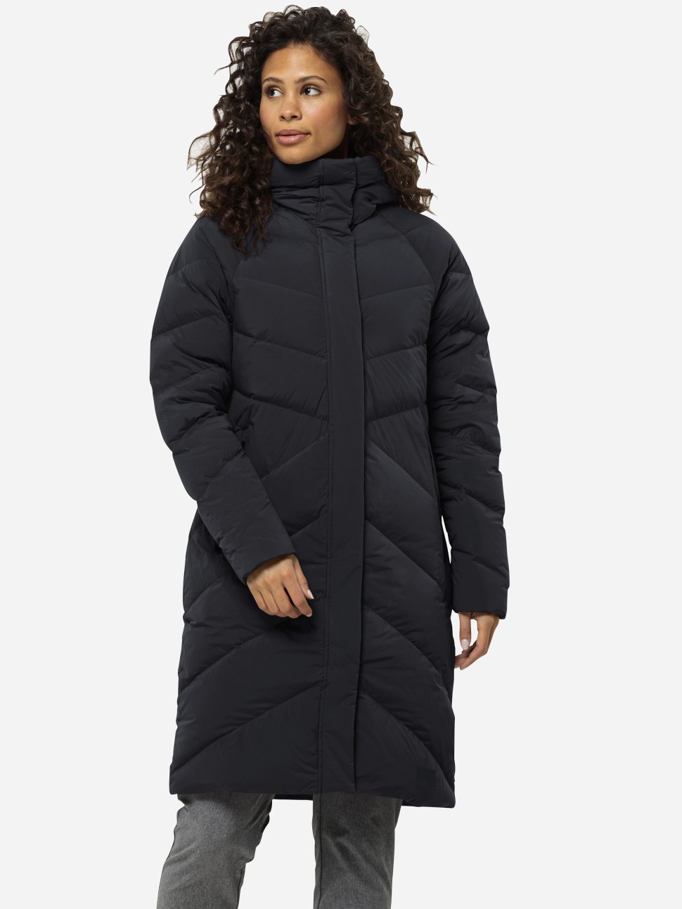 Куртка жіноча Jack Wolfskin MARIENPLATZ COAT W темно-сіра 1206971-6350 — фото 2
