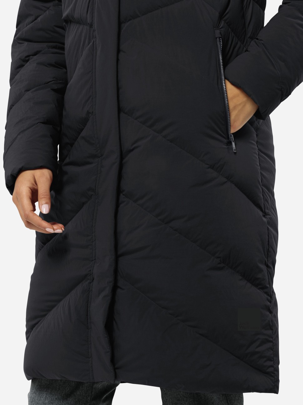 Куртка жіноча Jack Wolfskin MARIENPLATZ COAT W темно-сіра 1206971-6350 — фото 6