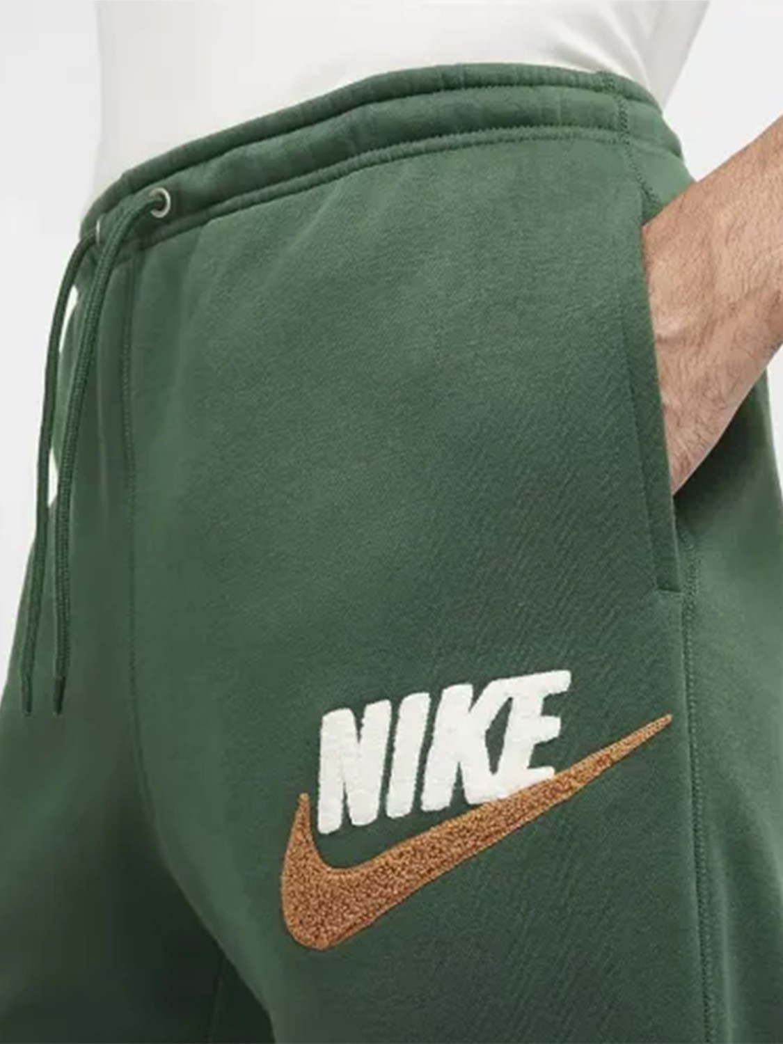 Брюки мужские Nike M NK CLUB BB JOGGER CHNL FTRA зеленые FN3094-323 изображение 4