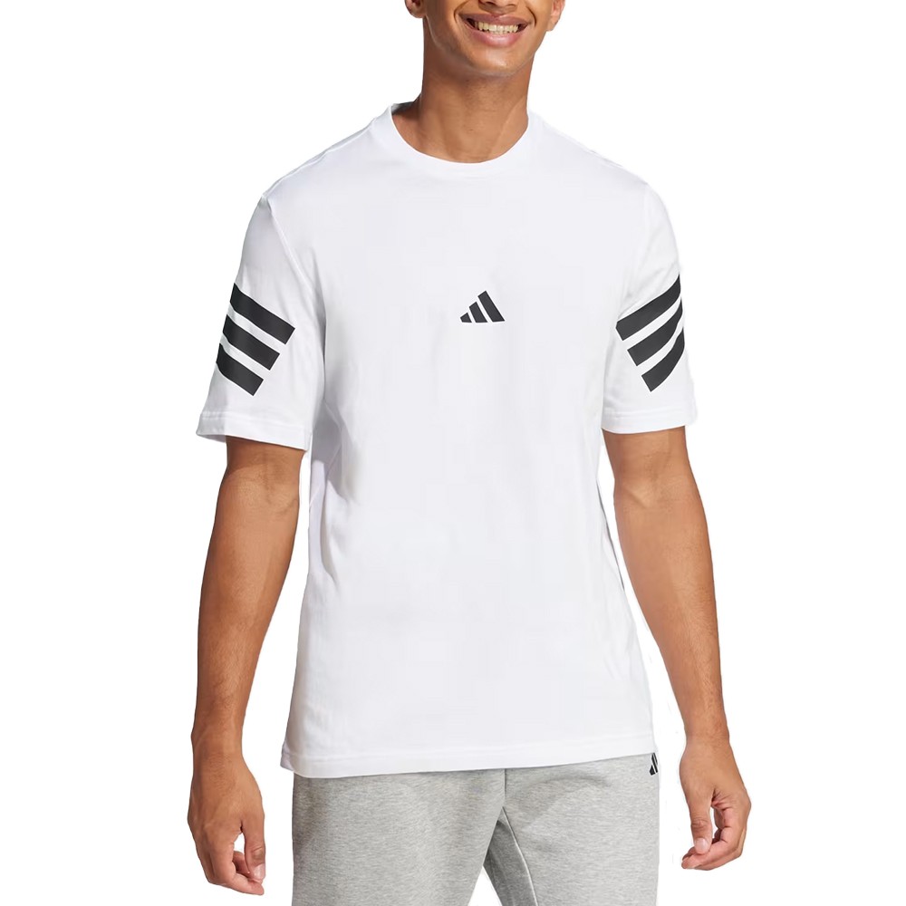 Футболка чоловіча Adidas M FI 3S REG T біла JD4880 изображение 1