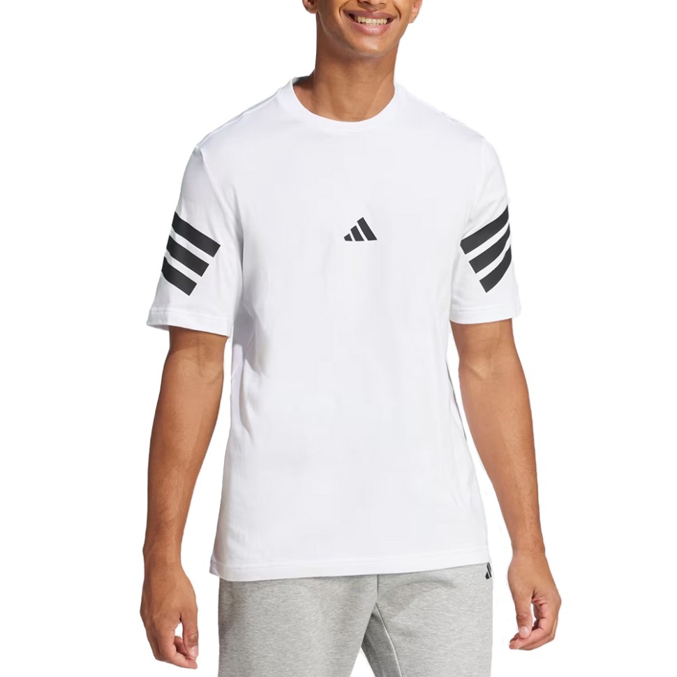 Футболка чоловіча Adidas M FI 3S REG T біла JD4880 — фото 1