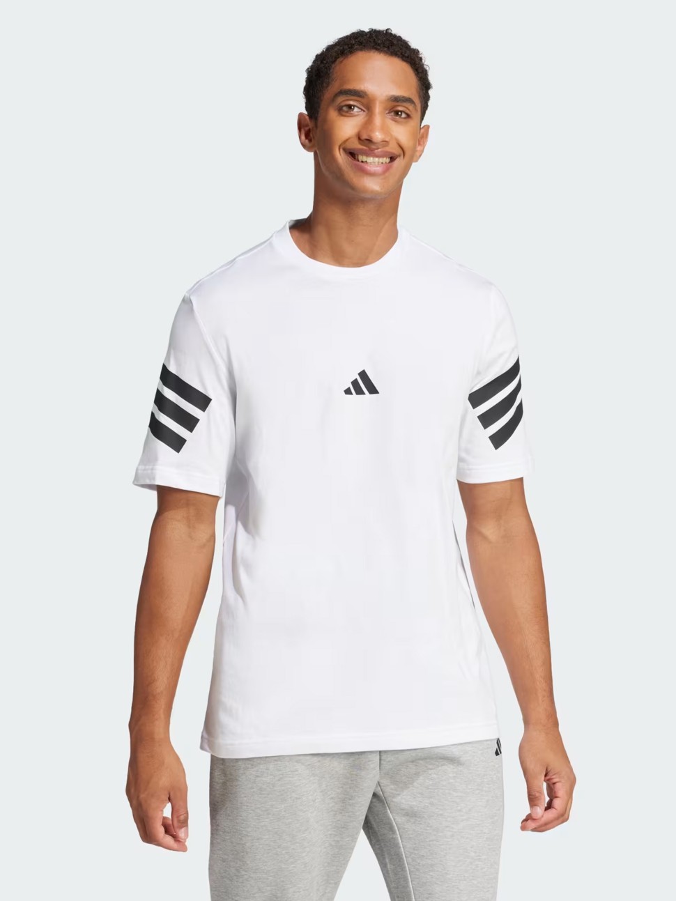 Футболка чоловіча Adidas M FI 3S REG T біла JD4880 — фото 2