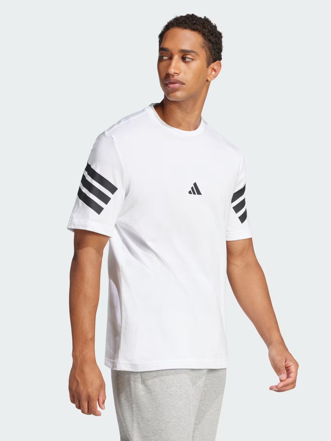Футболка мужская Adidas M FI 3S REG T белая JD4880 изображение 4