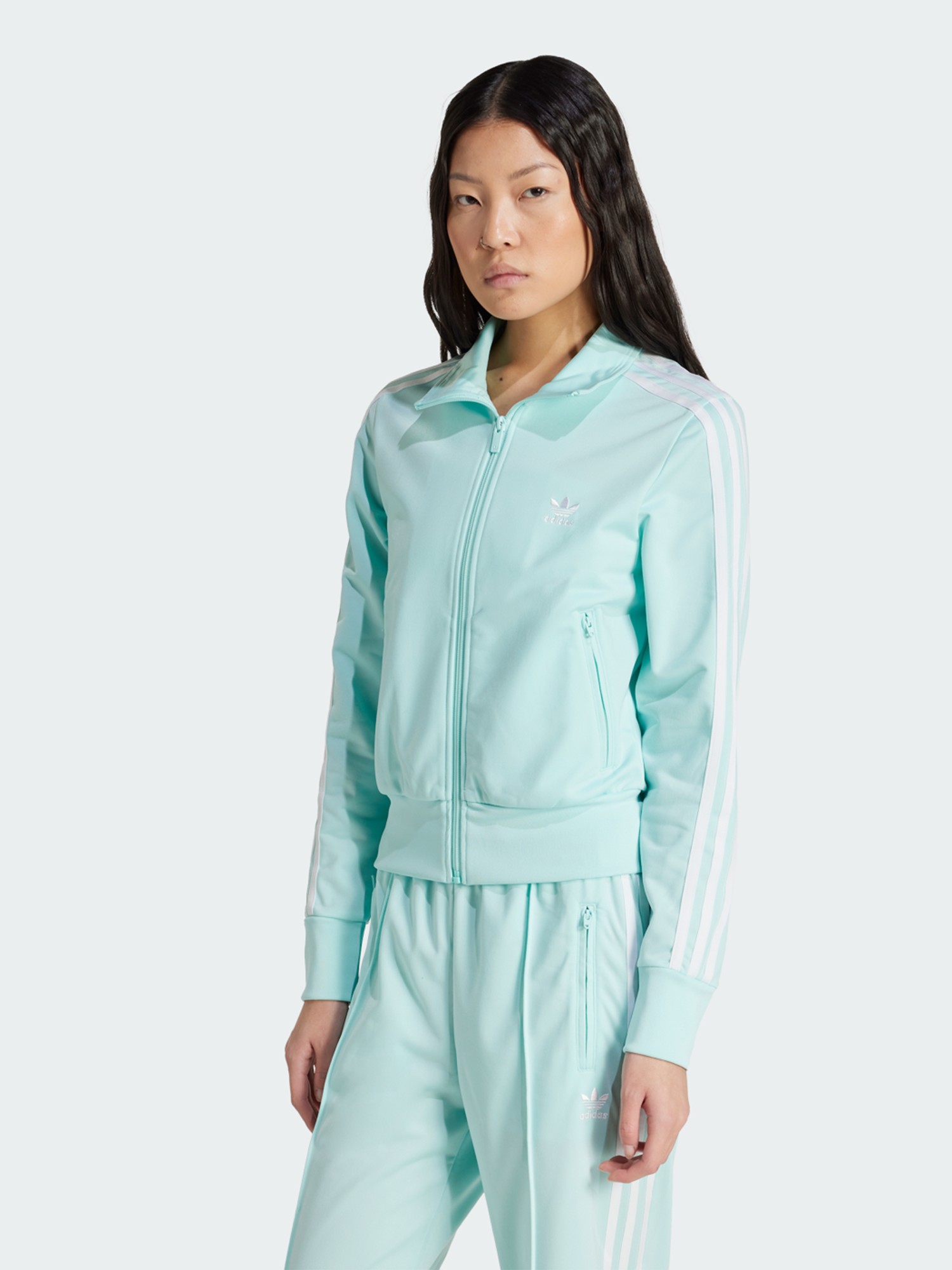 Толстовка женская Adidas FIREBIRD  TT голубая JC8266 изображение 2