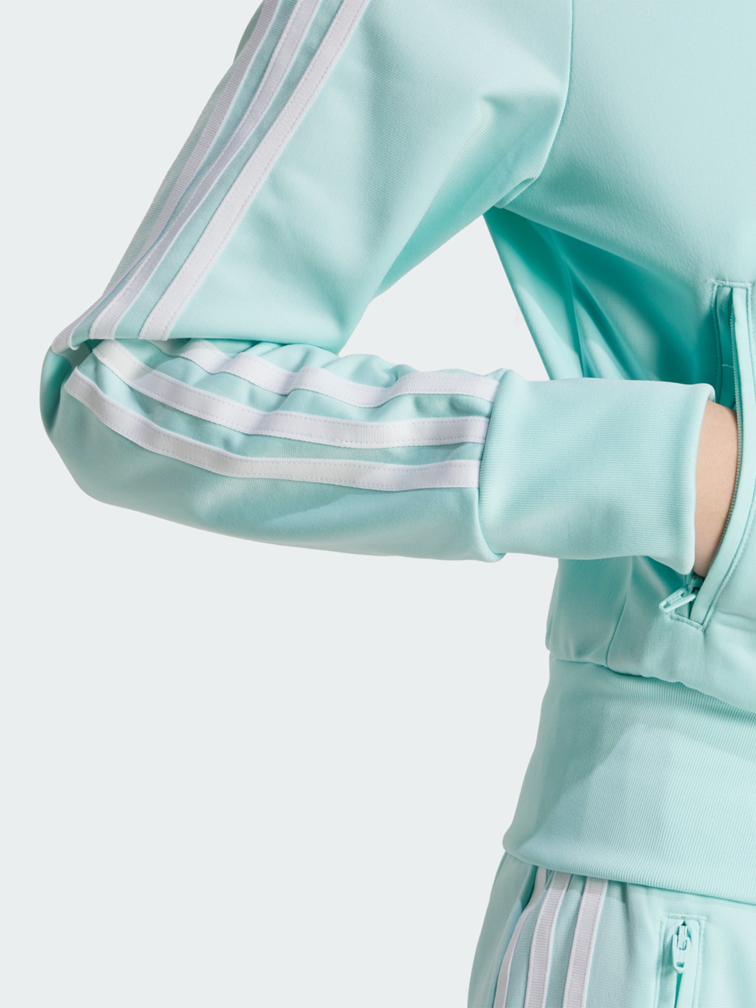 Толстовка женская Adidas FIREBIRD  TT голубая JC8266 изображение 5