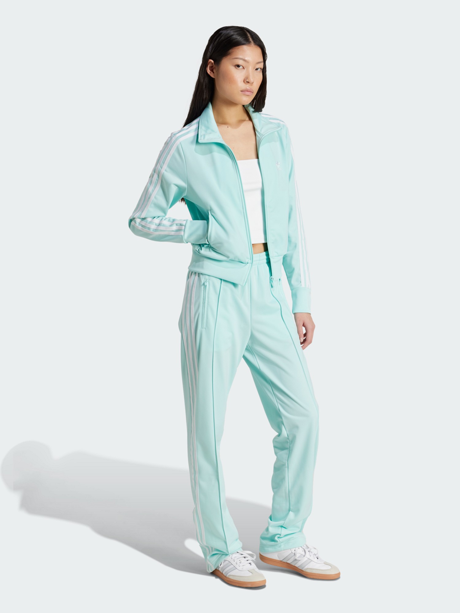 Толстовка женская Adidas FIREBIRD  TT голубая JC8266 изображение 6