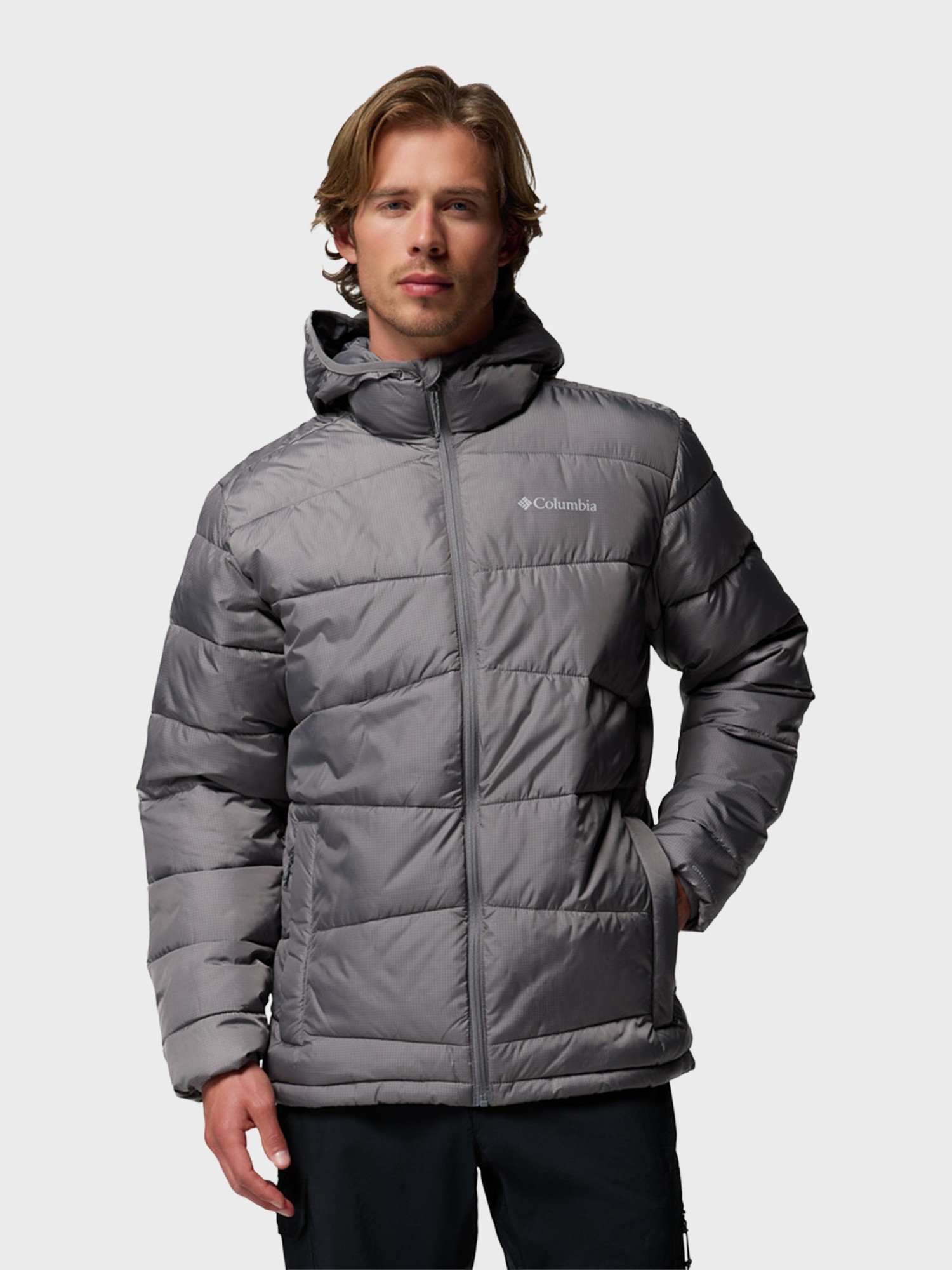 Куртка чоловіча Columbia Fivemile Butte™ II Hooded Jacket темно-сіра 2086911-023 изображение 2