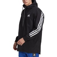 Вітровка чоловіча Adidas M 3S Tape Jkt чорна GM5752  изображение 2