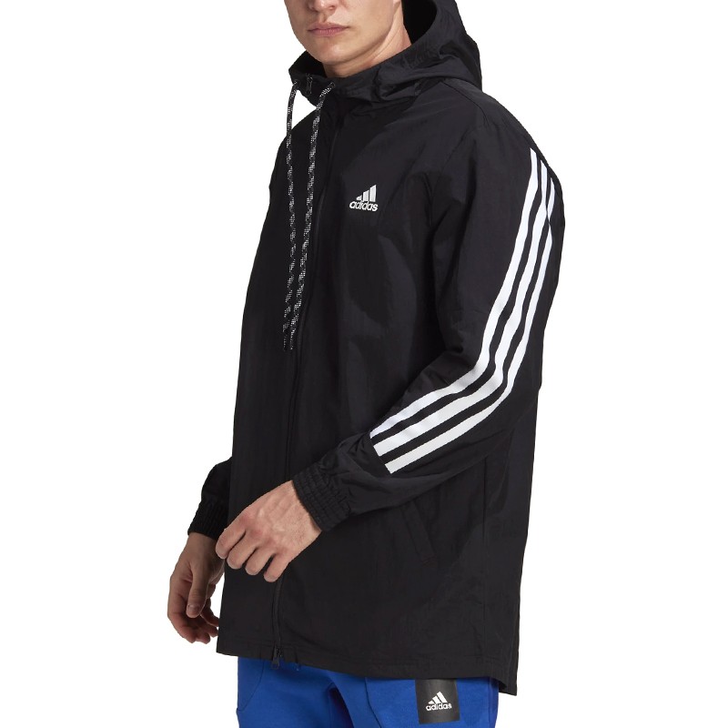 Вітровка чоловіча Adidas M 3S Tape Jkt чорна GM5752 — фото 2
