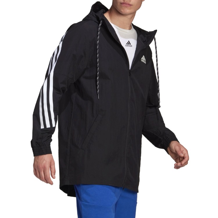 Вітровка чоловіча Adidas M 3S Tape Jkt чорна GM5752  изображение 4