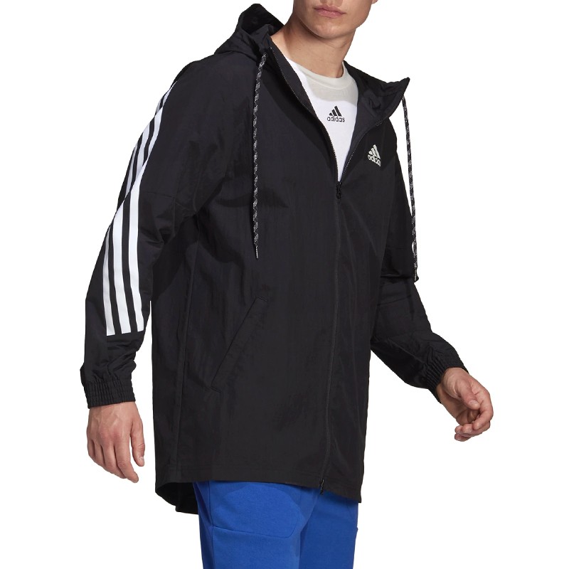 Вітровка чоловіча Adidas M 3S Tape Jkt чорна GM5752 — фото 4