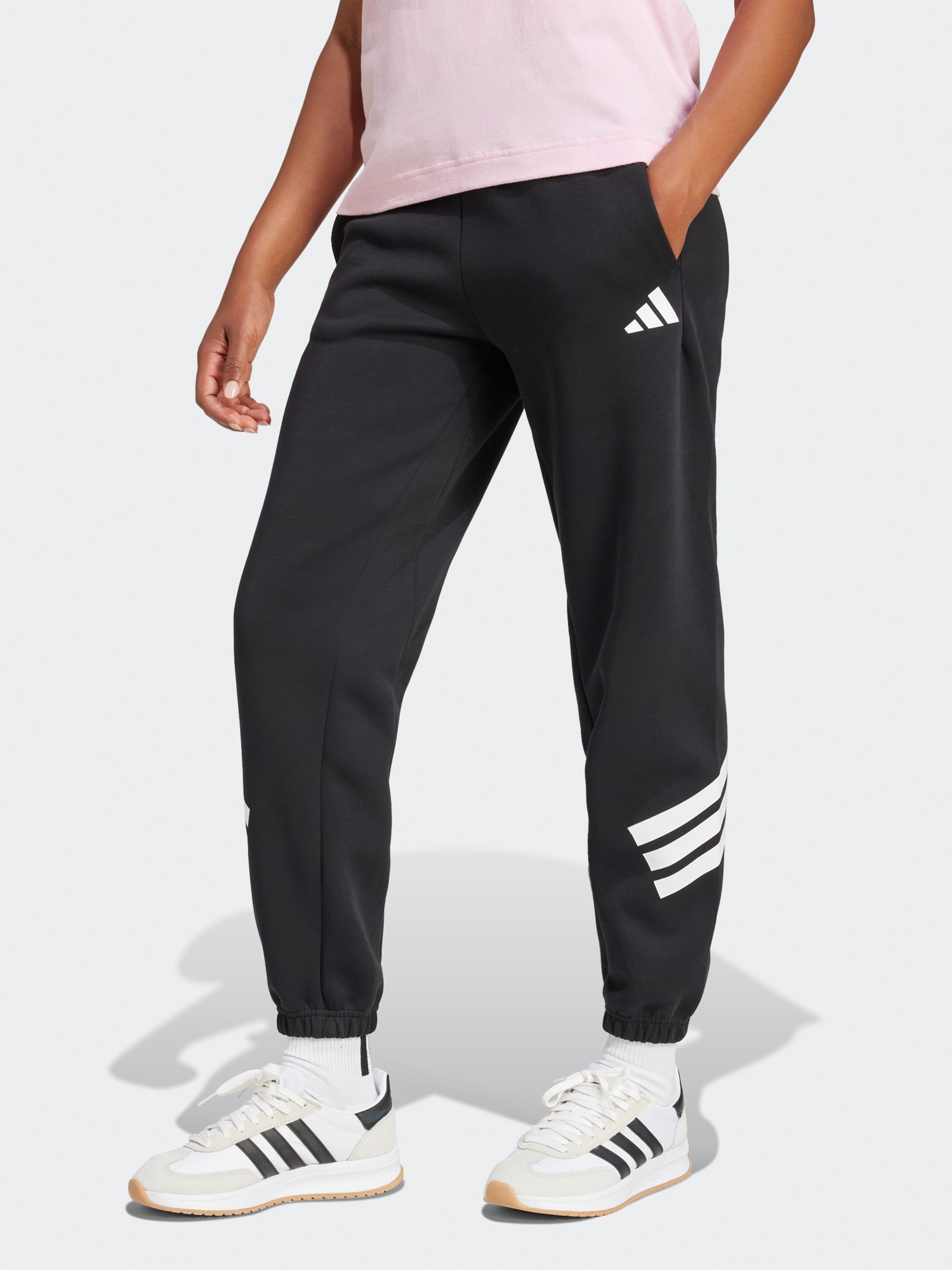 Брюки женские Adidas W FI 3S REG PT черные JC5454 изображение 3