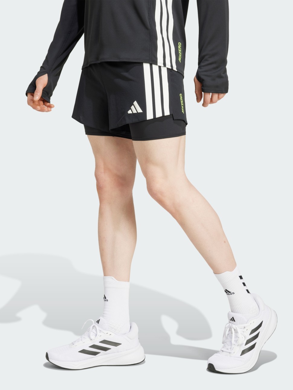 Шорти чоловічі Adidas ADIZERO 2i1 M чорні JD4202 — фото 2