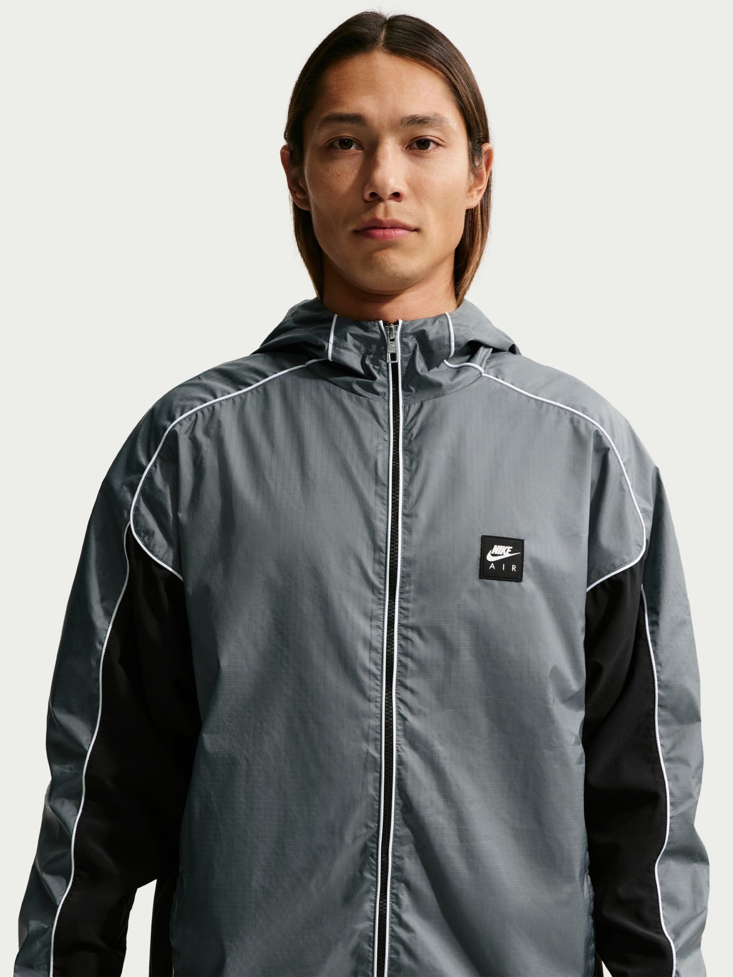 Толстовка мужская Nike M NK AIR FZ HYBRID UTL JKT HD серая IO0558-084 изображение 3