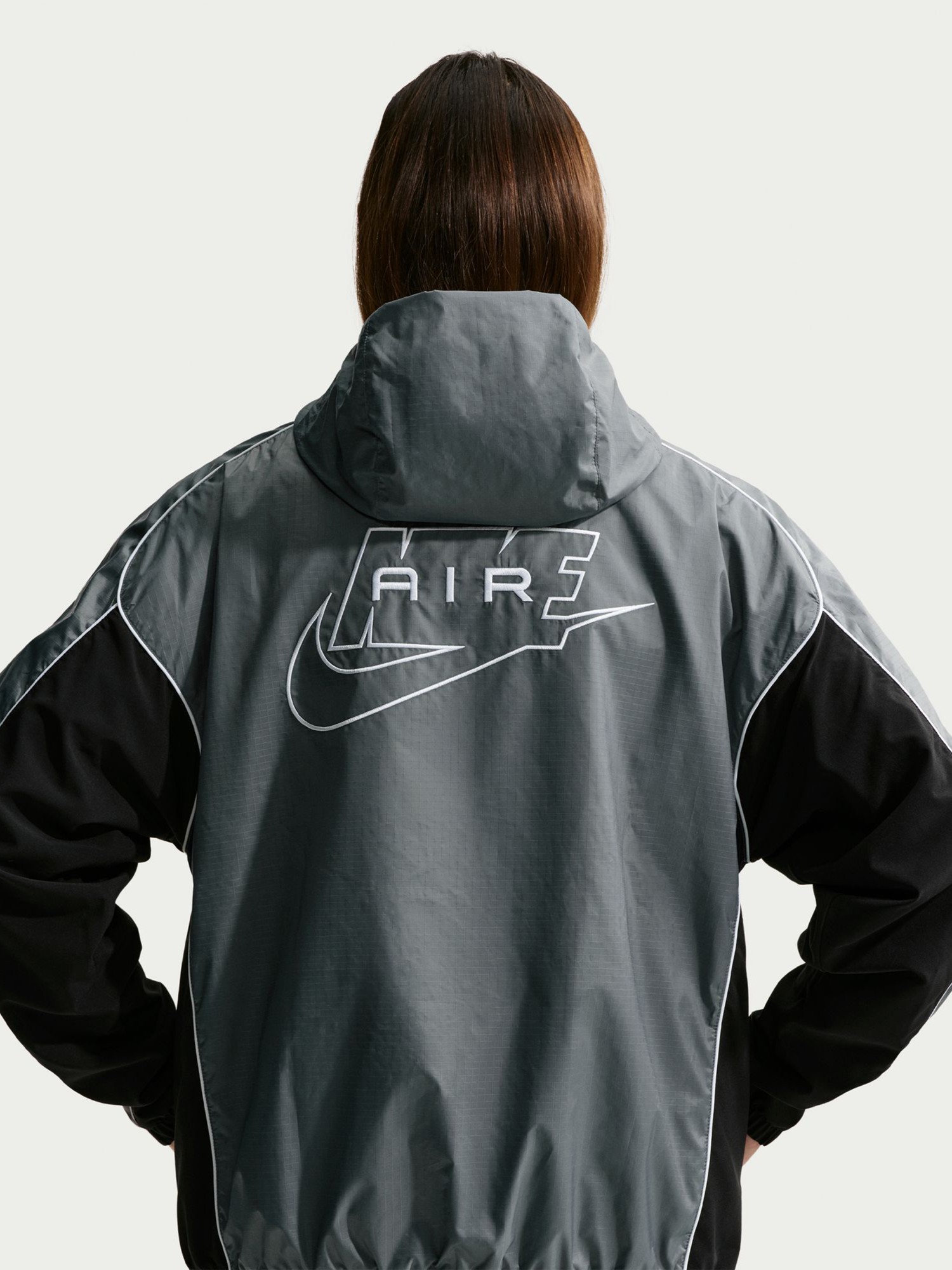 Толстовка мужская Nike M NK AIR FZ HYBRID UTL JKT HD серая IO0558-084 изображение 4