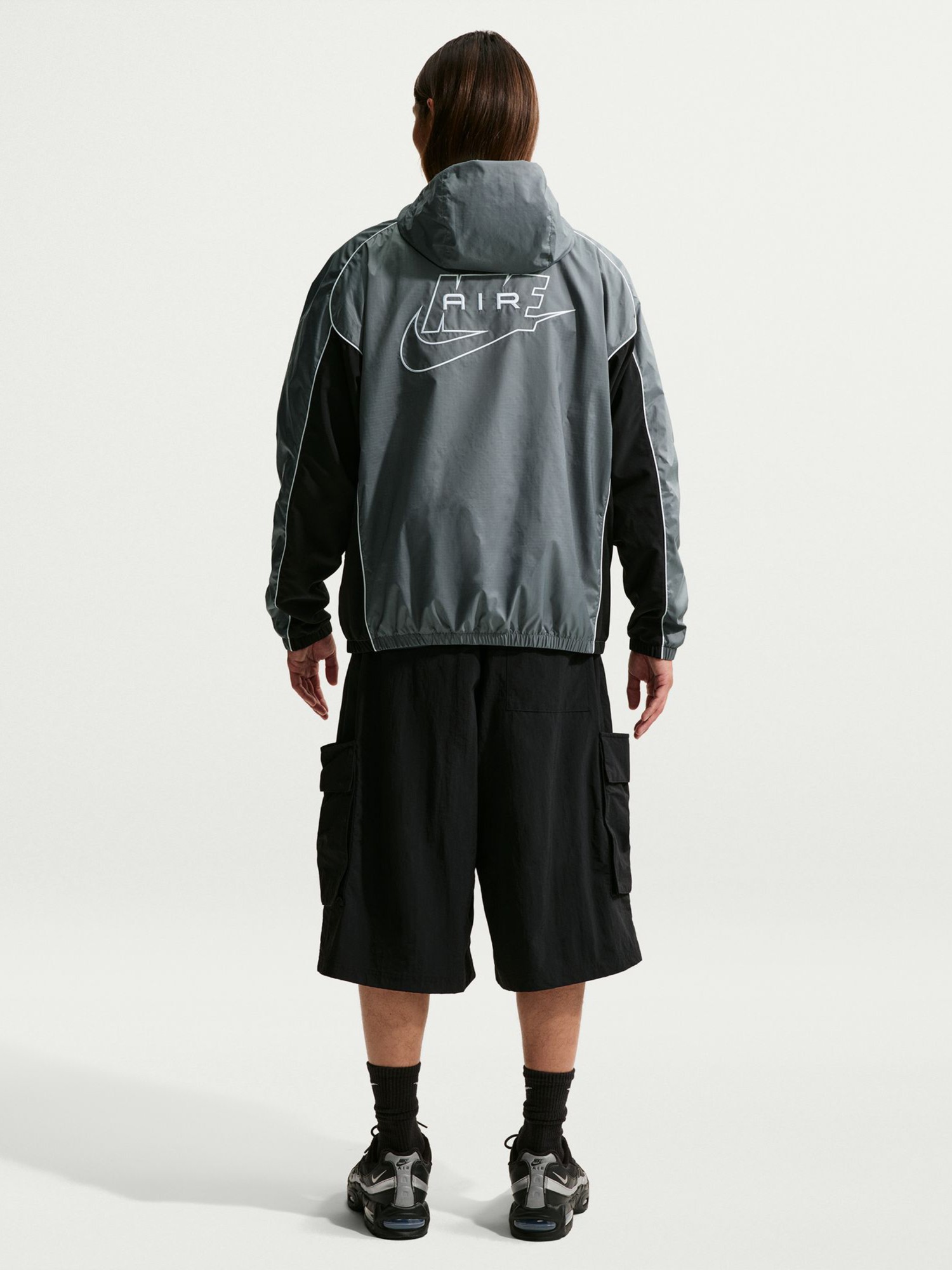 Толстовка мужская Nike M NK AIR FZ HYBRID UTL JKT HD серая IO0558-084 изображение 6