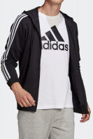 Толстовка мужская Adidas M 3S Ft Fz Hd черная GK9032 изображение 4