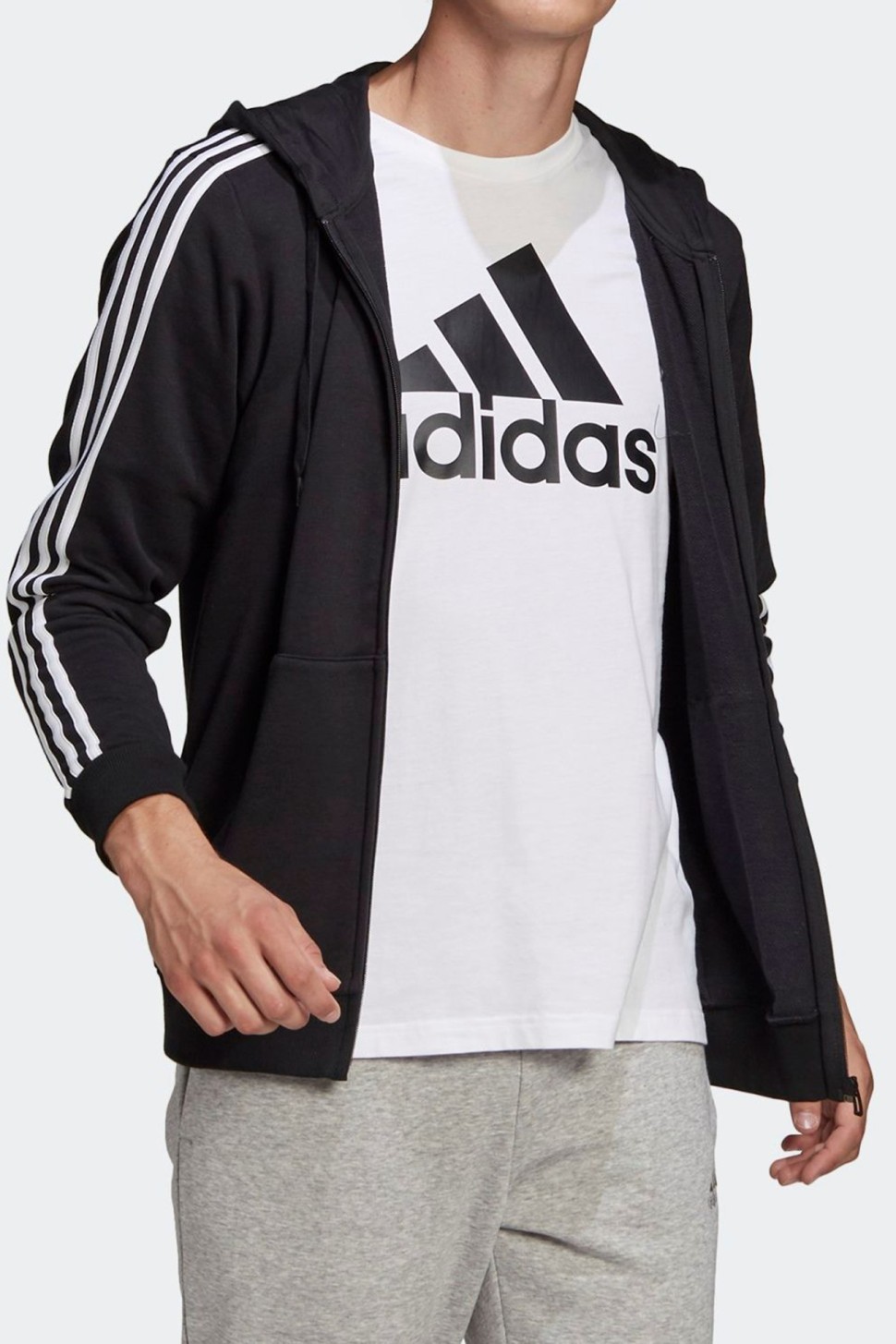 Толстовка чоловіча M 3S Ft Fz Hd Adidas GK9032  — фото 4