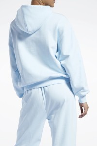 Толстовка женская Reebok Cl Pf Big Logo Ft H голубая HB8642 изображение 3