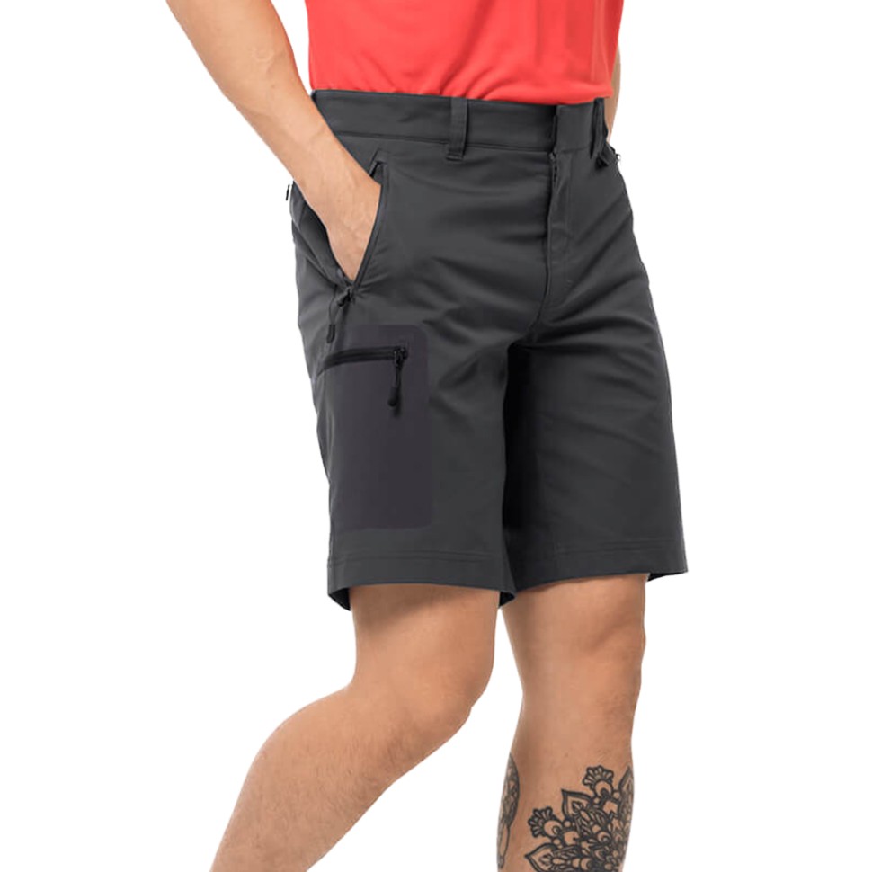 Шорти чоловічі Jack Wolfskin ACTIVE TRACK SHORTS MEN чорні 1503791-6350 — фото 1