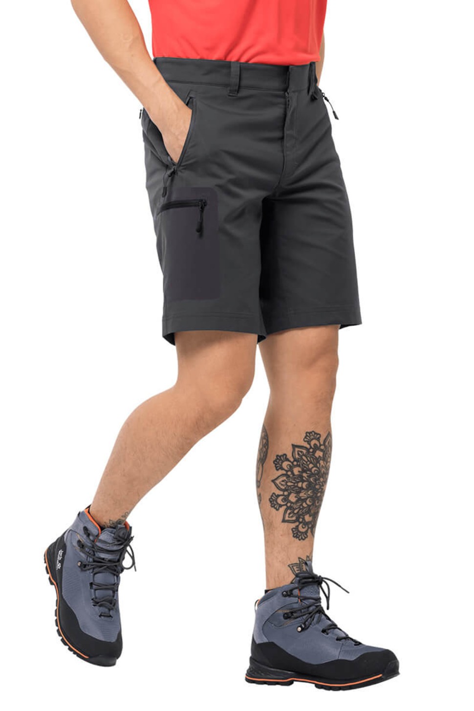 Шорти чоловічі Jack Wolfskin ACTIVE TRACK SHORTS MEN чорні 1503791-6350 — фото 2