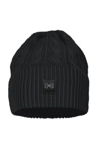 Шапка женская Under Armour Halftime Cable Knit Beanie черная 1379995-001 изображение 2