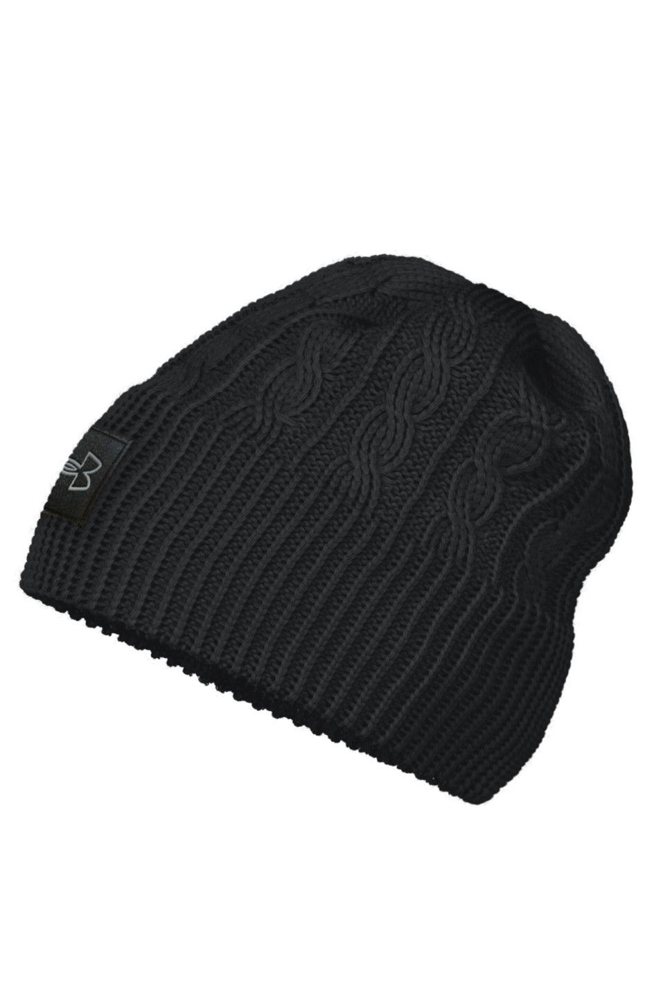 Шапка жіноча Under Armour Halftime Cable Knit Beanie чорна 1379995-001 — фото 3