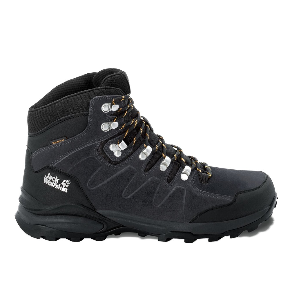 Ботинки мужские Jack Wolfskin REFUGIO TEXAPORE MID M черные 4049841-6357
