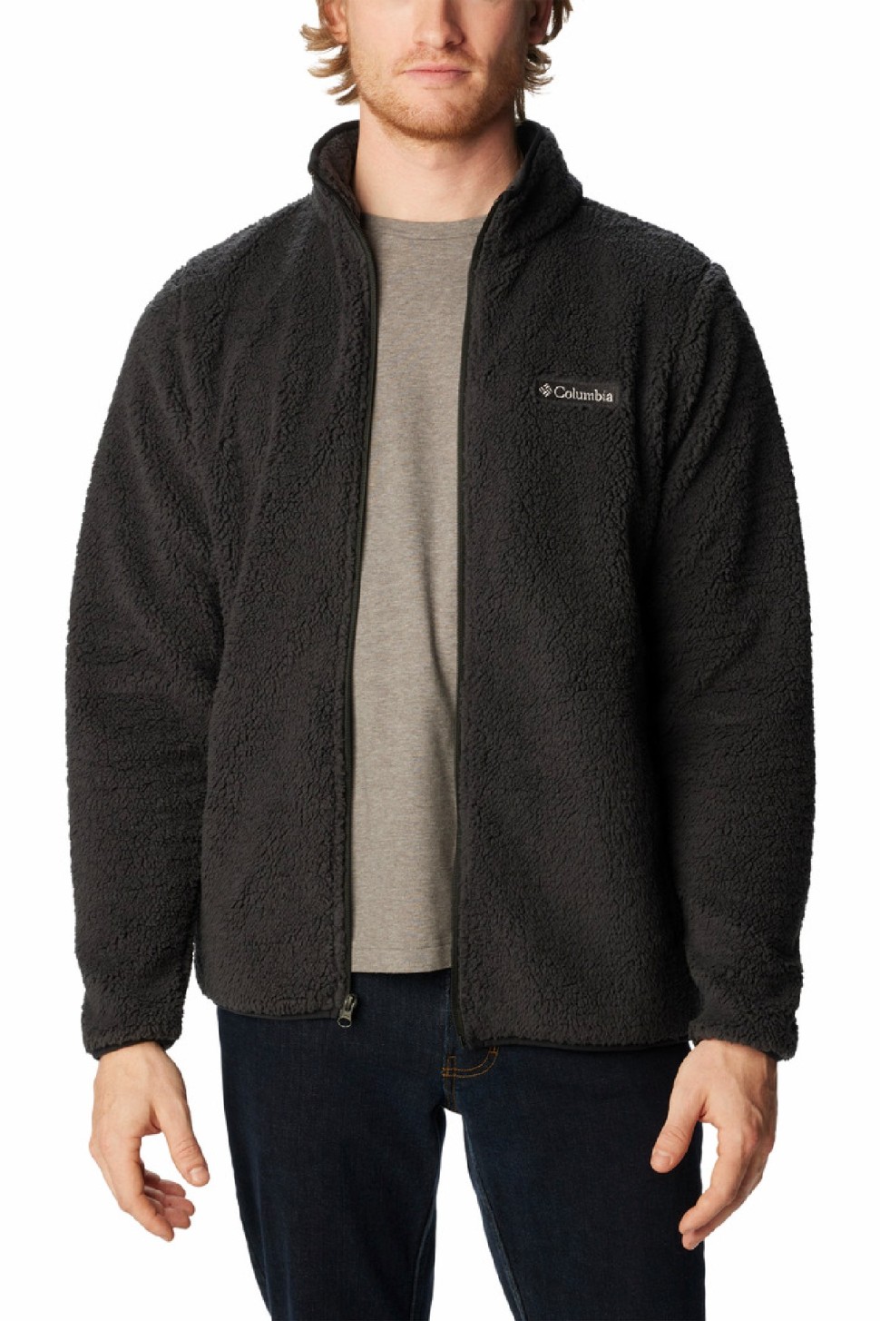 Толстовка чоловіча Columbia Rugged Ridge™ III Sherpa Full Zip чорна 2059181-010 — фото 5
