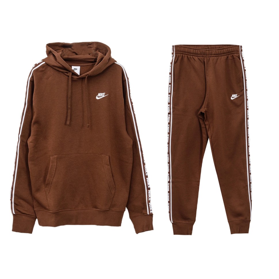 Костюм чоловічий Nike M NK CLUB FLC GX HD TRK SUIT коричневий FB7296-259 — фото 1
