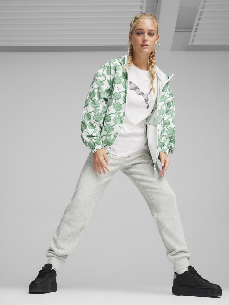 Ветровка женская Puma Blossom AOP Windbreaker зеленая 62497686 изображение 6
