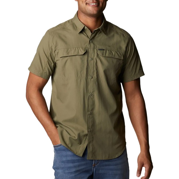 Рубашка мужская Columbia SILVER RIDGE™ 2.0 SHORT SLEEVE SHIRT зеленая 1838881-398 изображение 1