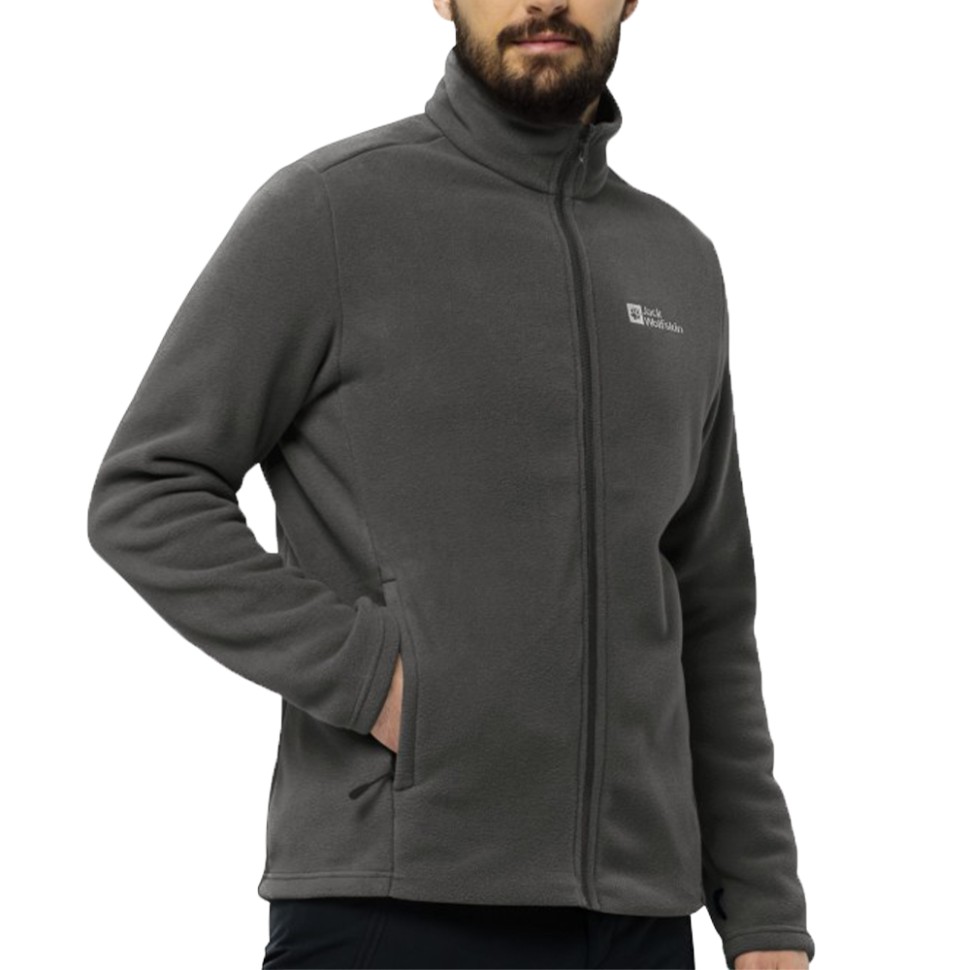 Толстовка чоловіча Jack Wolfskin WINTERSTEIN FZ M сіра 1711371-6945 — фото 1