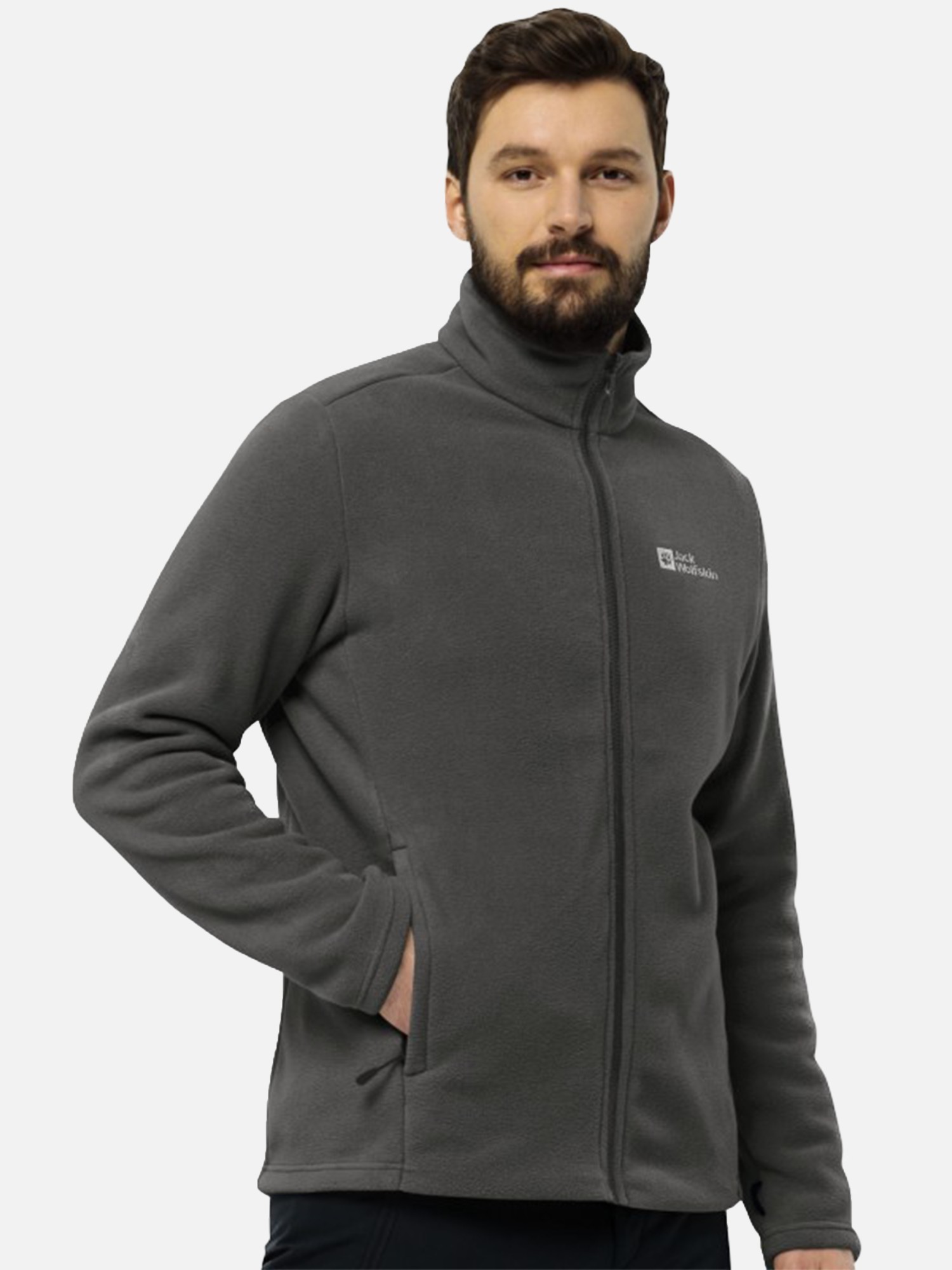 Толстовка чоловіча Jack Wolfskin WINTERSTEIN FZ M сіра 1711371-6945 изображение 2