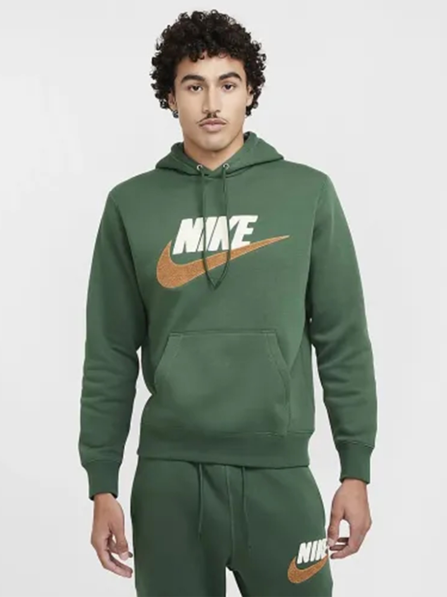 Толстовка мужская Nike M NK CLUB BB PO CHNL FTRA зеленая FN3104-323 изображение 2