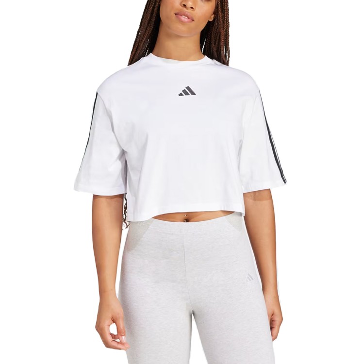 Футболка женская Adidas W 3S SJ TLR T белая JD4999 изображение 1