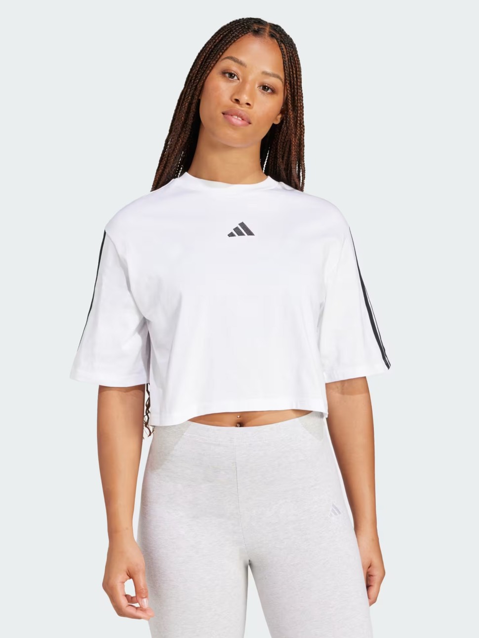 Футболка жіноча Adidas W 3S SJ TLR T біла JD4999 — фото 2