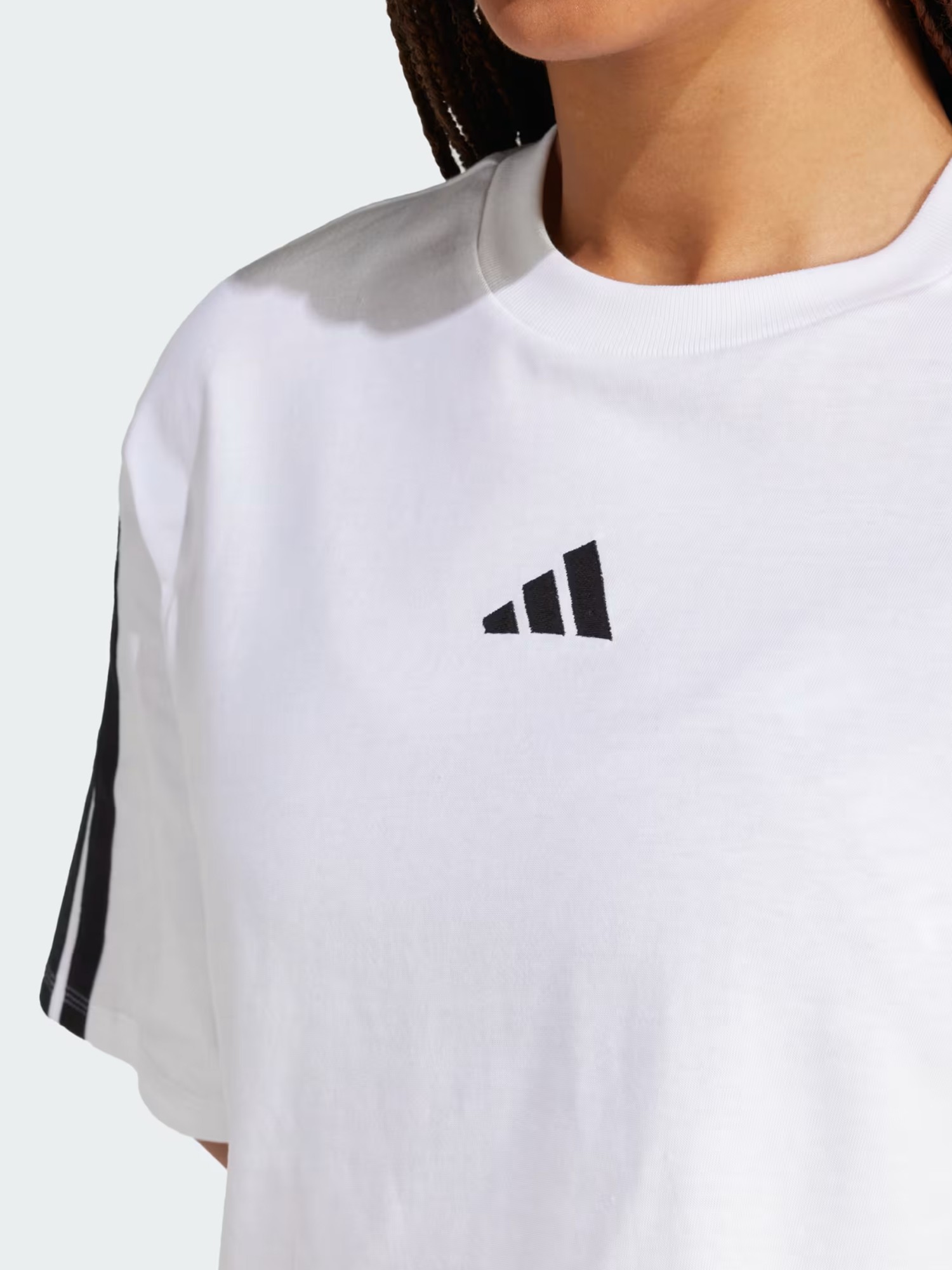Футболка женская Adidas W 3S SJ TLR T белая JD4999 изображение 5