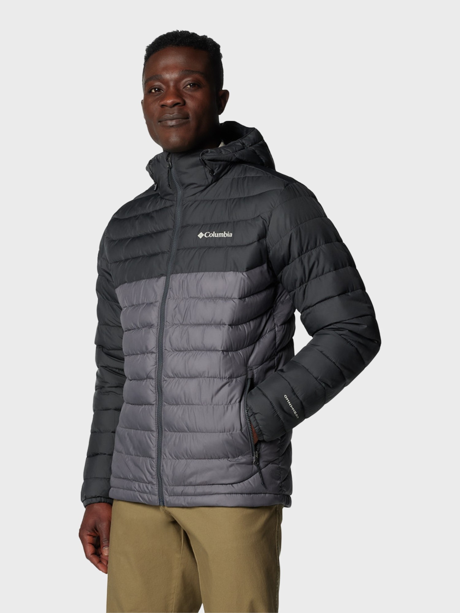 Куртка чоловіча Columbia Powder Lite™ II Hooded Jacket темно-сіра 2086941-023 изображение 3