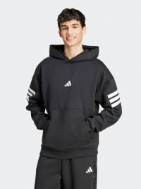 Толстовка чоловіча Adidas M FI 3S HD чорна JD4838 изображение 3
