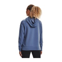 Толстовка женская Under Armour Ua Rival Terry Taped Fz Hoodie синяя 1360907-470 изображение 3