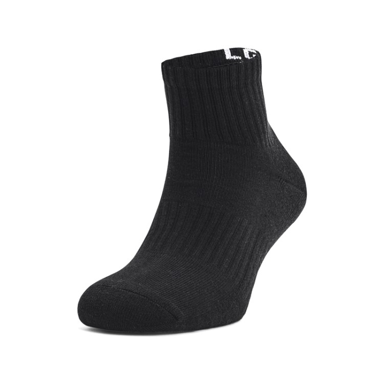Шкарпетки Under Armour Core Qtr 3Pk чорні 1358344-001 изображение 1