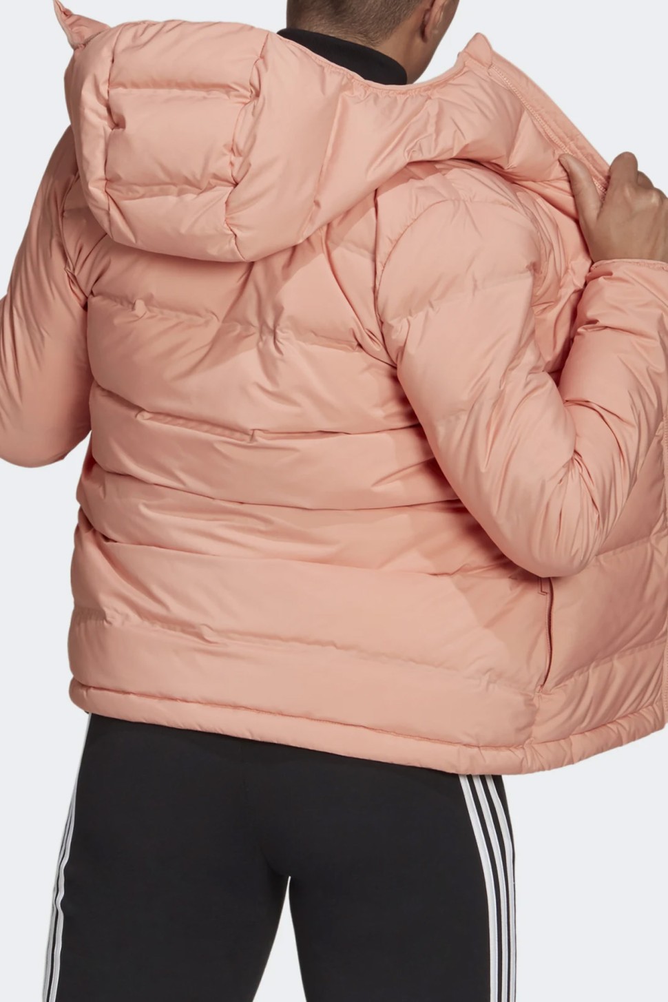 Жіночий пуховик Adidas W Helionic Ho J рожевий GT9201 — фото 3
